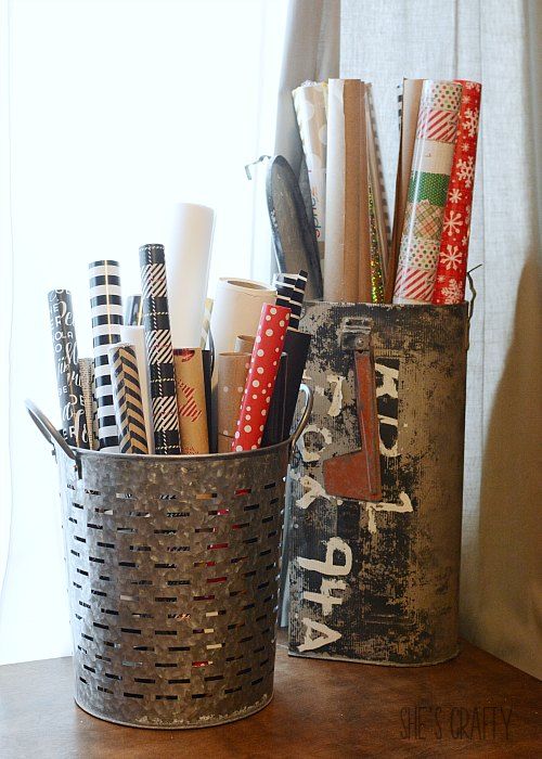 She's Crafty Christmas gift wrap station